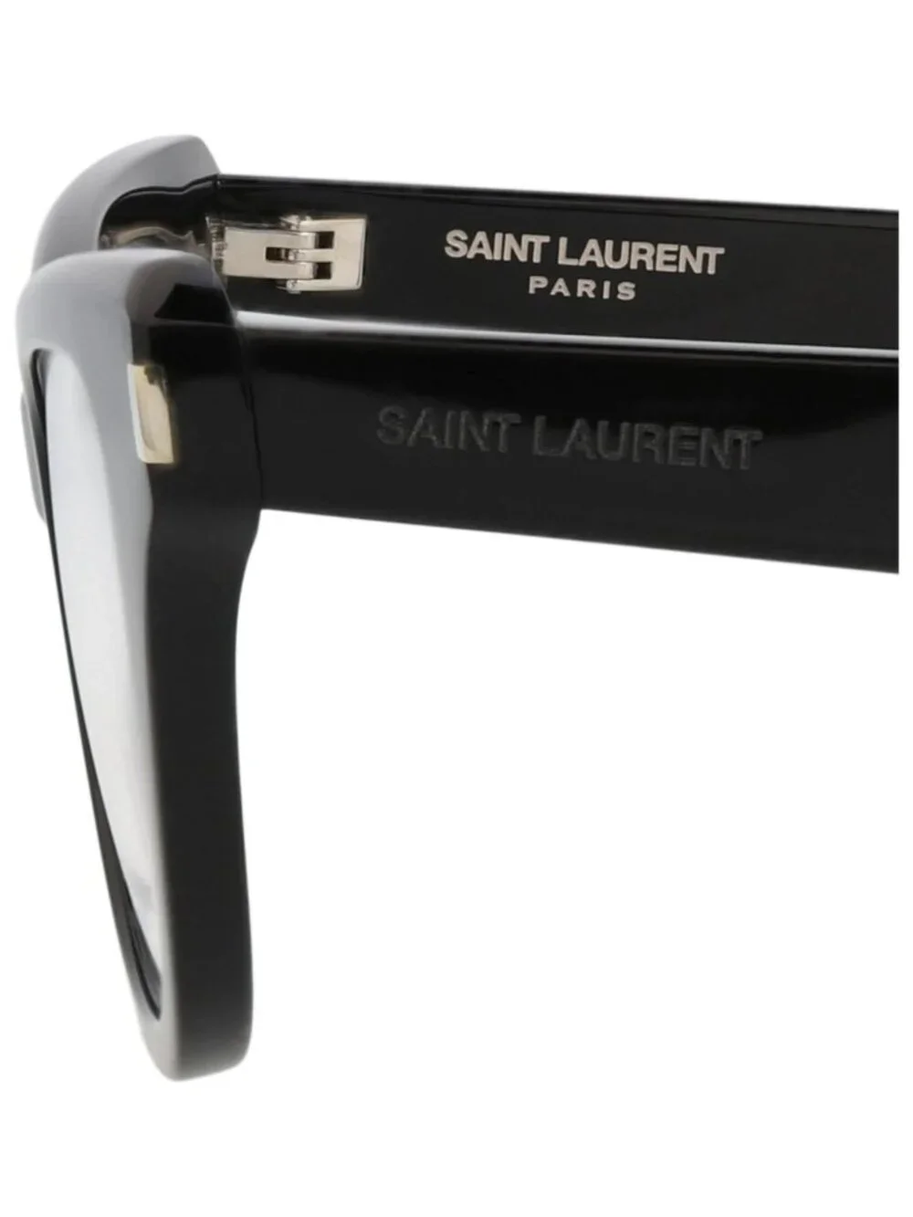 New Saint Laurent Women's Eyeglasses Cat Eye Acetate Frame Black Black